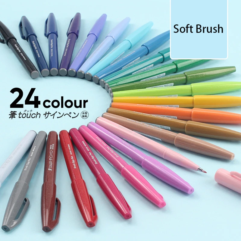 Pentel Pen Sign Pen - Canetas japonesas pentel touch brush, caneta