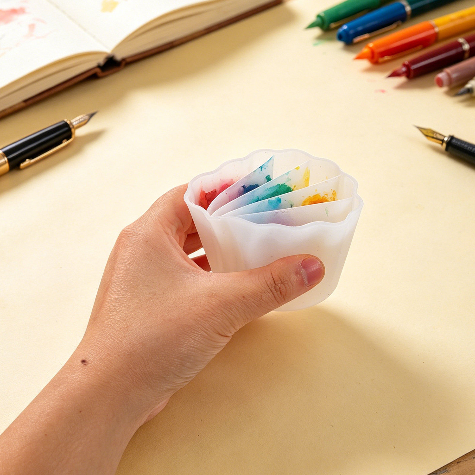 Resin Art Pouring - 4 Peças de Copos de Silicone