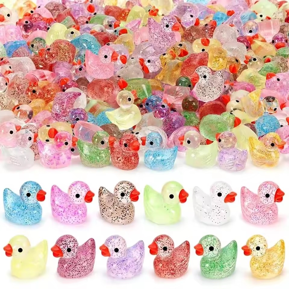 Resin Art Materials - Pingente de Pato Amarelo Pequeno e