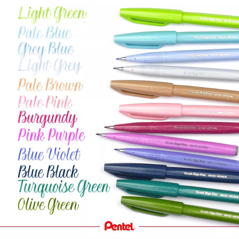 Pentel Pen Sign Pen - 1pc pentel fude escova caneta de