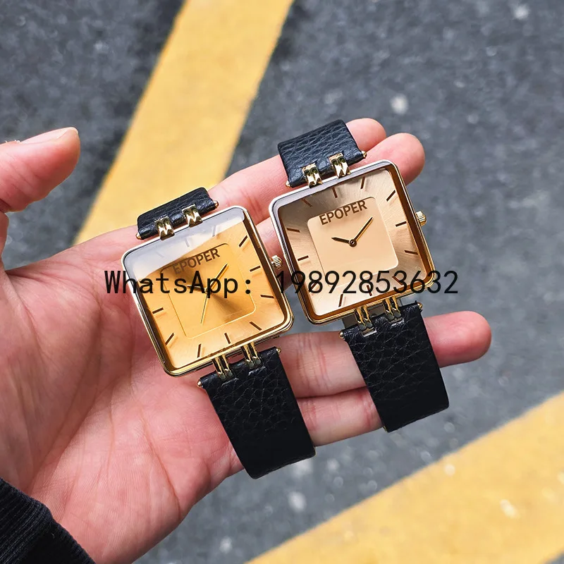 Resin Art Watch - Relógio de Quartzo Quadrado X-14 de