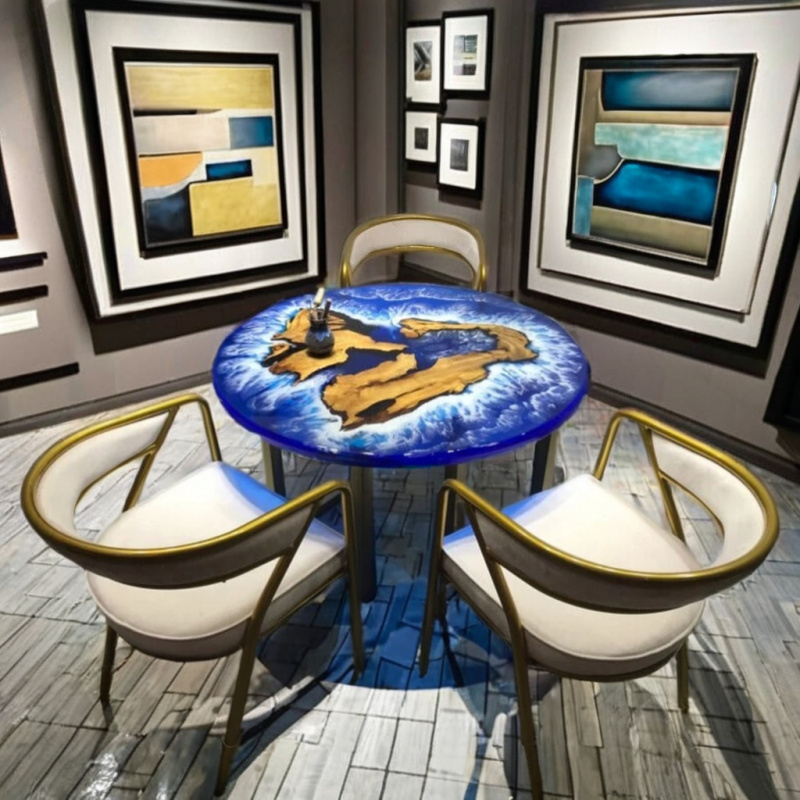 Mesa de Jantar Retangular de R - Resin Art Design For Wedding avaliação e preço
