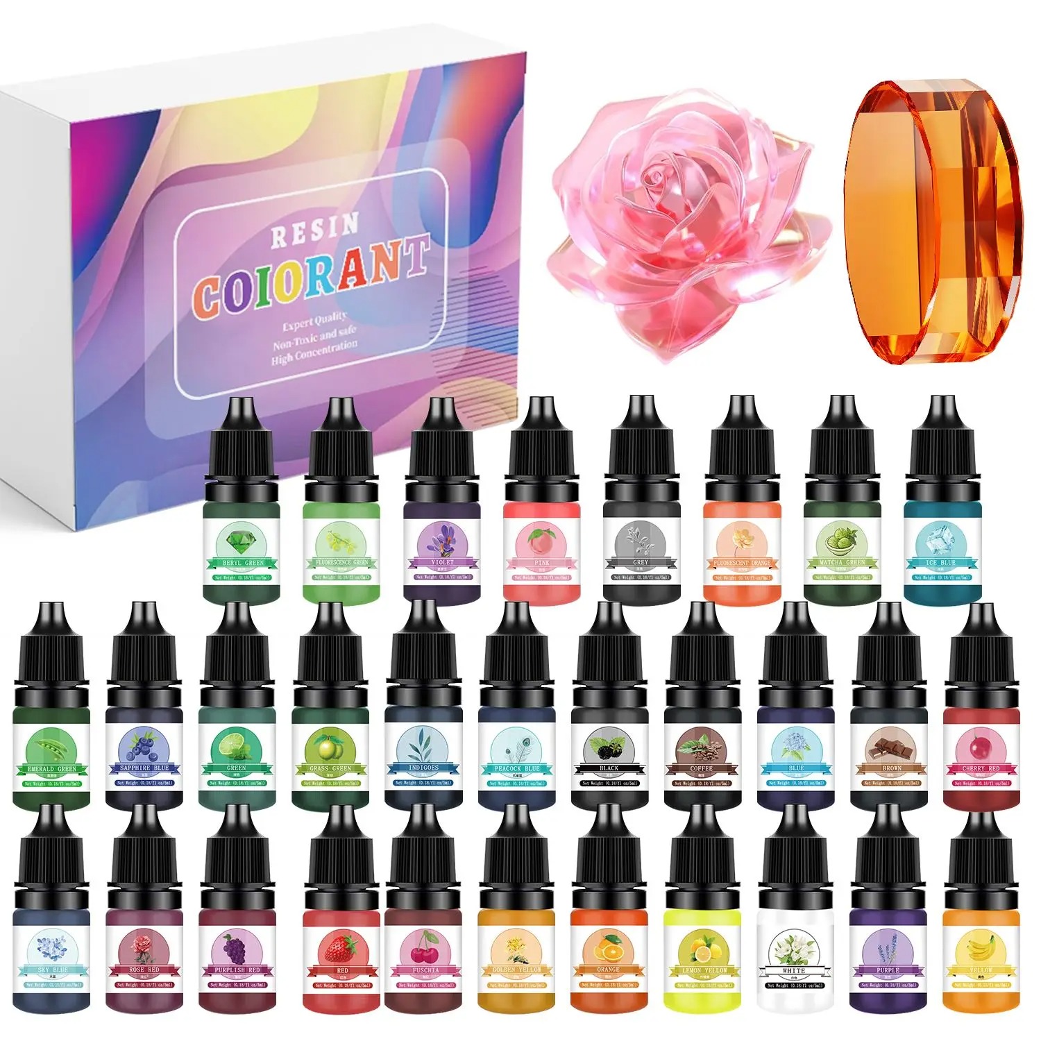 30 cores 5ml kits de pigmento  - Resin Art Uv avaliação e preço