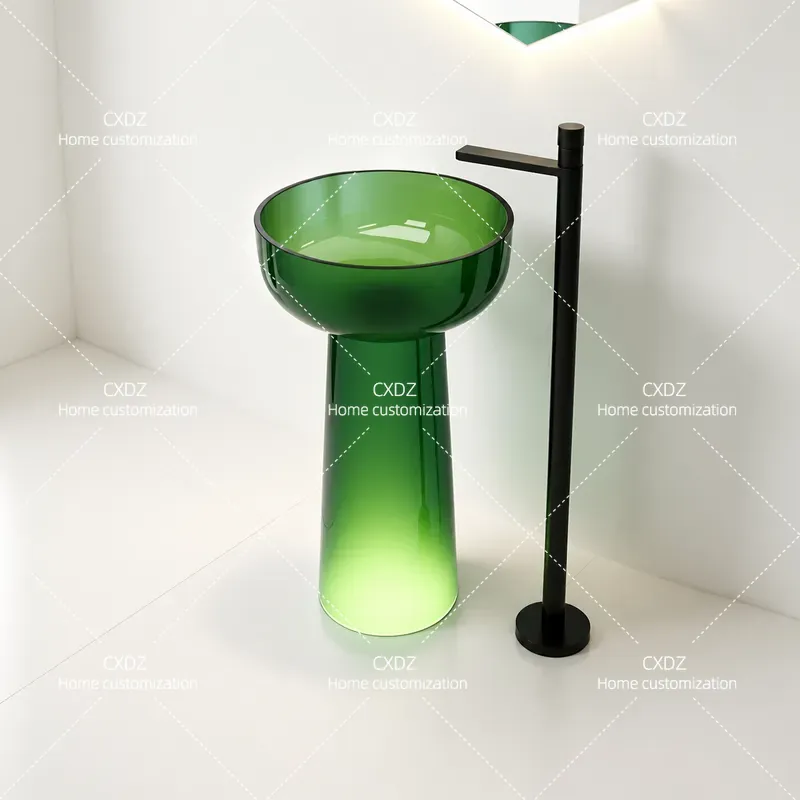 Lavatório de Coluna Integrado  - Resin Art Floor avaliação e preço