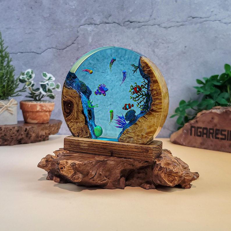 Luminária de Mesa de Resina co - Resin Art Light avaliação e preço