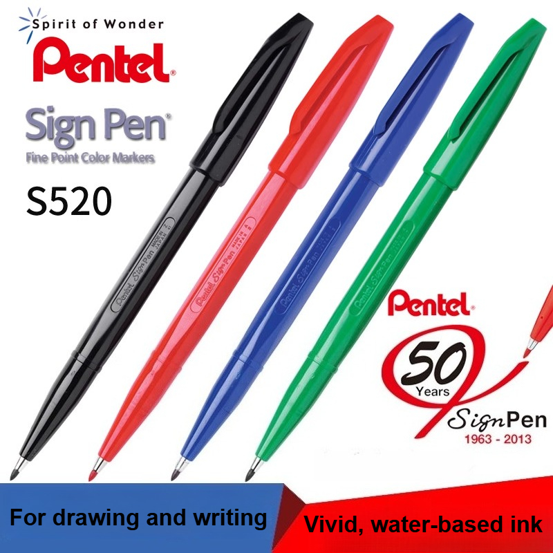 1/3/12pc pentel s520 sinal can - Pentel Pen Sign Pen avaliação e preço