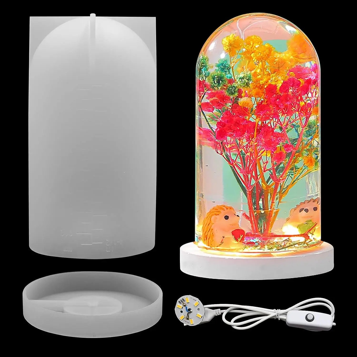 Diy cristal resina epóxi molde - Resin Art Light avaliação e preço