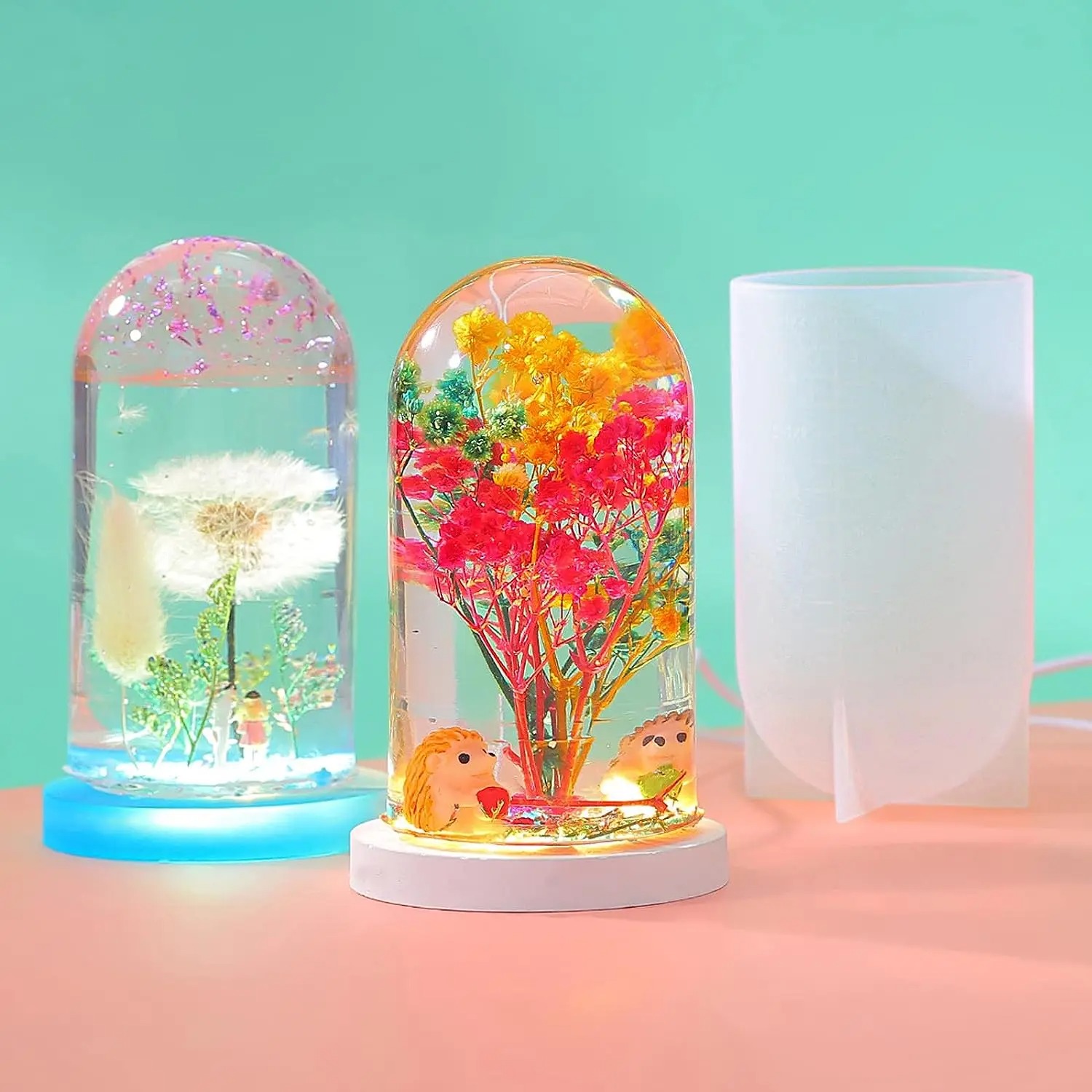Diy cristal resina epóxi molde - Resin Art Light avaliação e preço