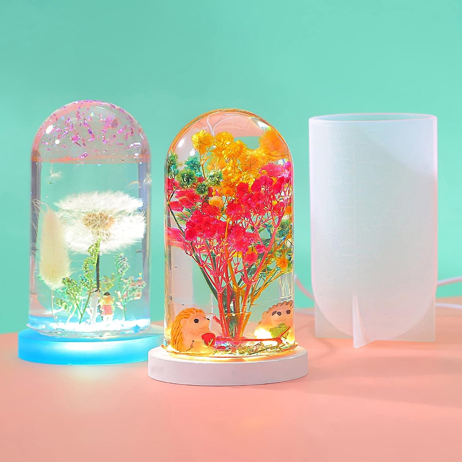 Diy cristal resina epóxi molde - Resin Art Light avaliação e preço