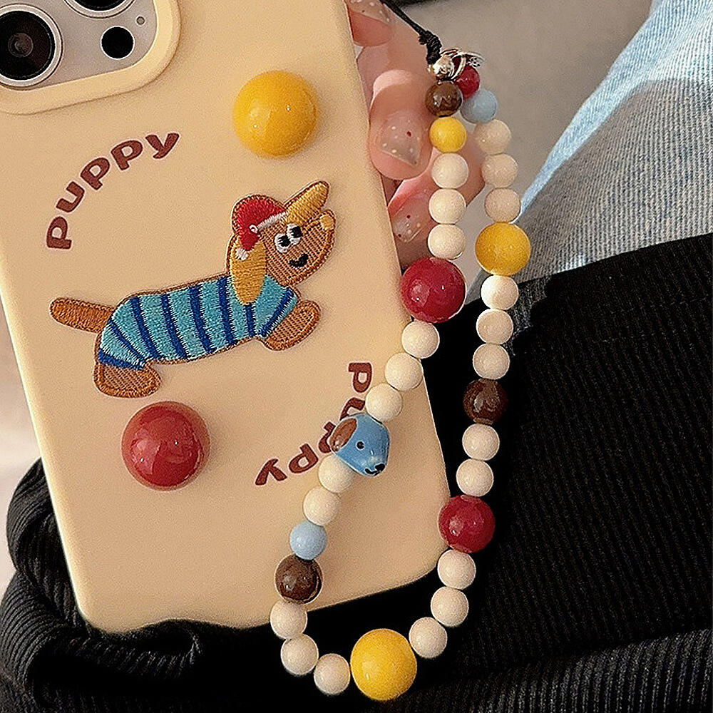 Bonito cão urso queijo pingent - Resin Art Phone Case avaliação e preço