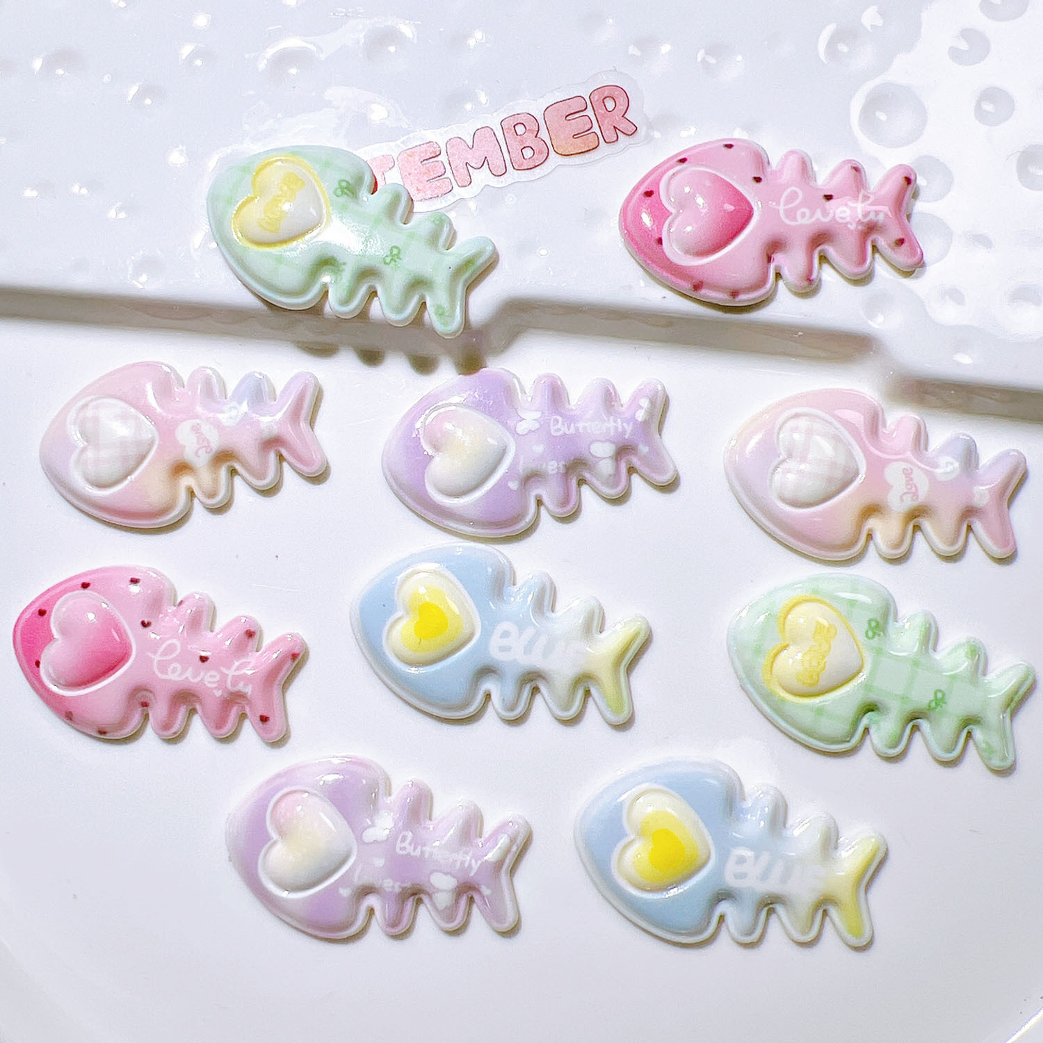 Ossos de Peixe Acrílico e Orna - Resin Art Phone Case avaliação e preço